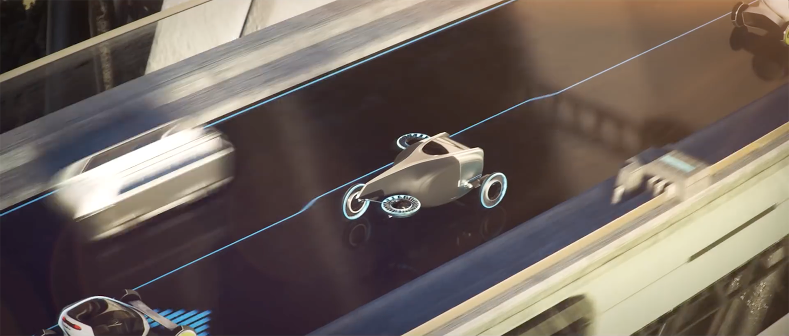 Goodyear AERO概念輪胎可以雙輪轉向，車輛行駛中可以直接升空